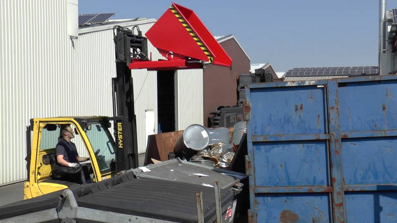 Kippbehälter Expo mit Abrollsystem