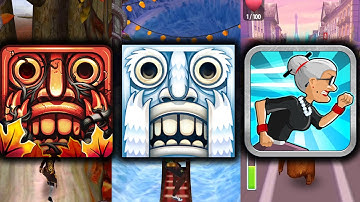 Temple Run 2 Jungle Fall Vs Temple Run 2 Frozen Festival Vs Angry Gran Run