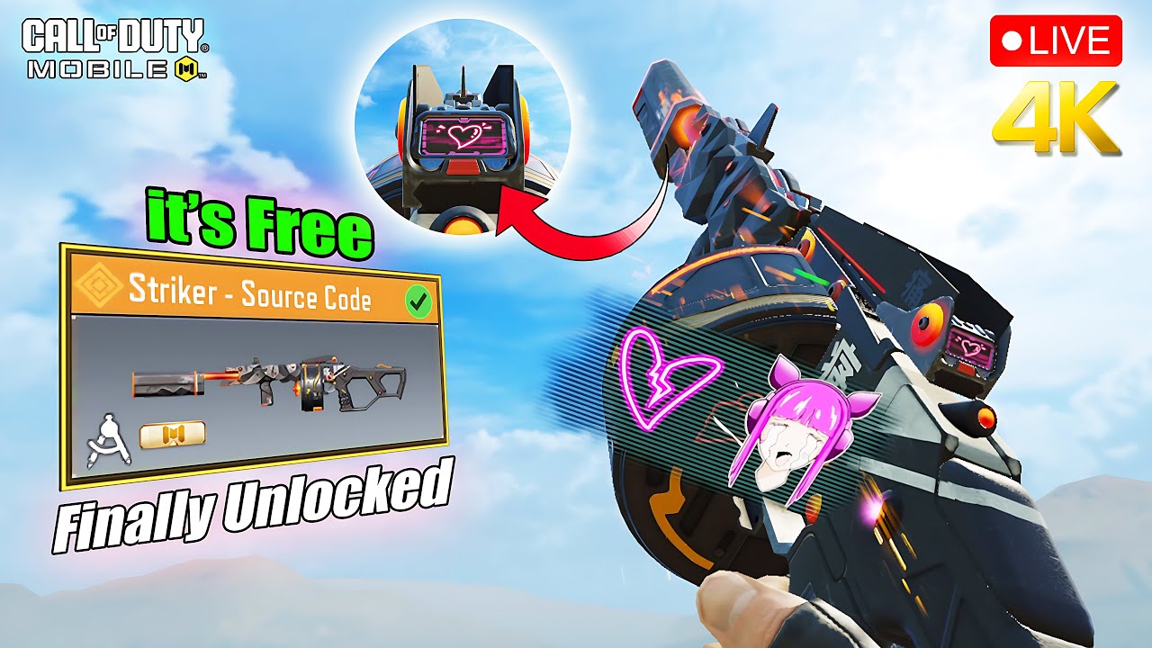 🔴4k CODM LIVE - Finally Unlocked Free Legendary Striker - Source Code ...