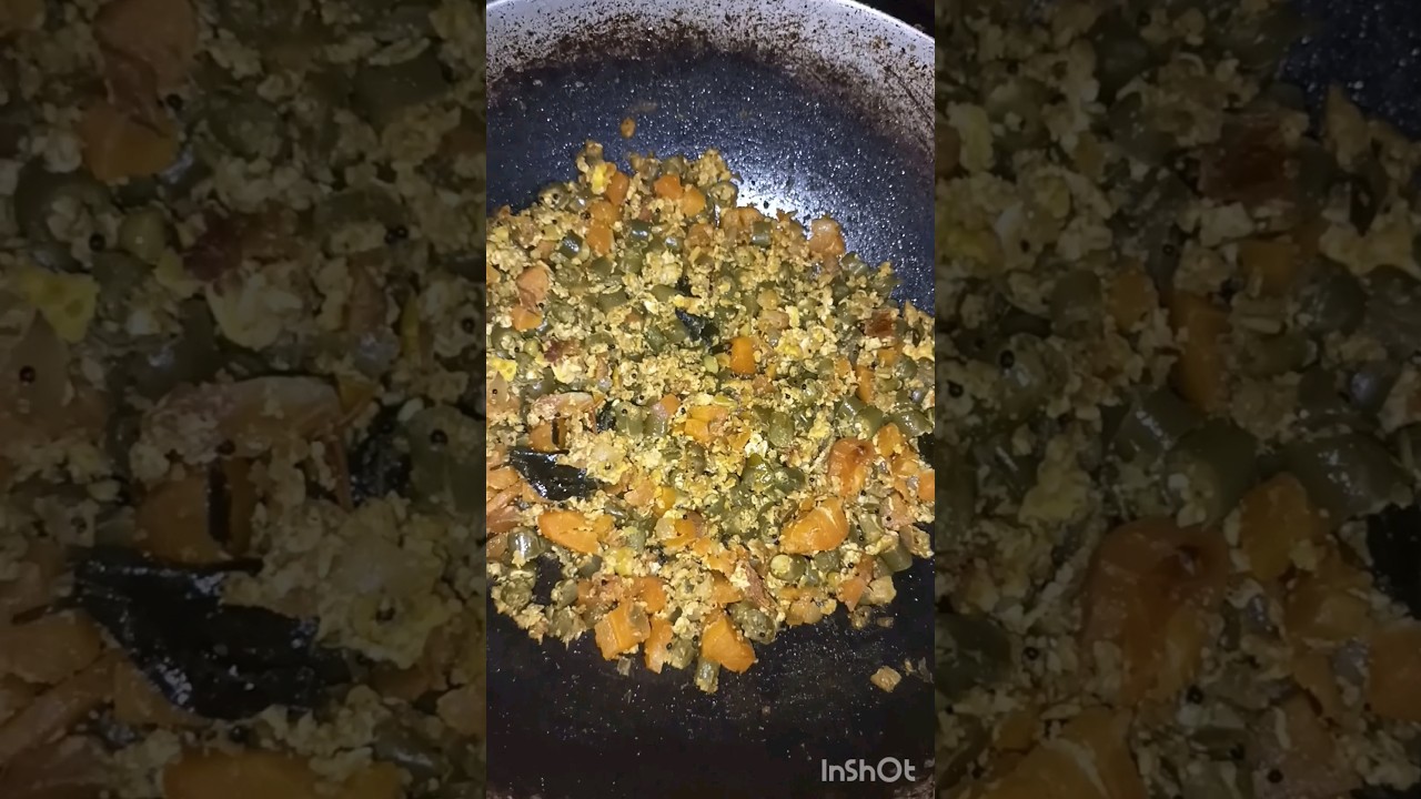 Simple Beans Carrot with Egg Poriyal😋😋