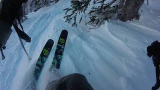 Skiing POV of Upper East Face Park City Resort off 9990 lift