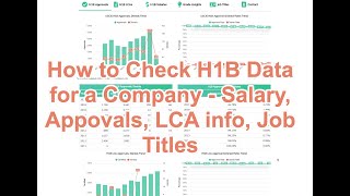 How to check H1B Visa Data for a Company - Salary, Approvals, LCAs, Job Titles
