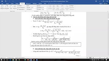Bài toán cực trị trong giải bài toán điện xoay chiều