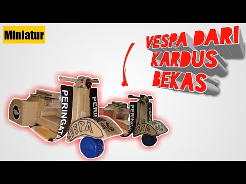 Cara Membuat Motor Vespa Dari Kardus Bekas mainan 