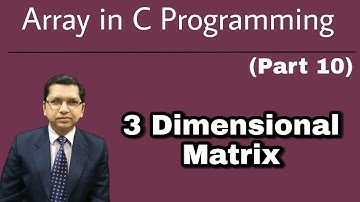 3 Dimensional Array | Array in C Programming (Part 10) | By Professor Pankaj Gupta | BIIT