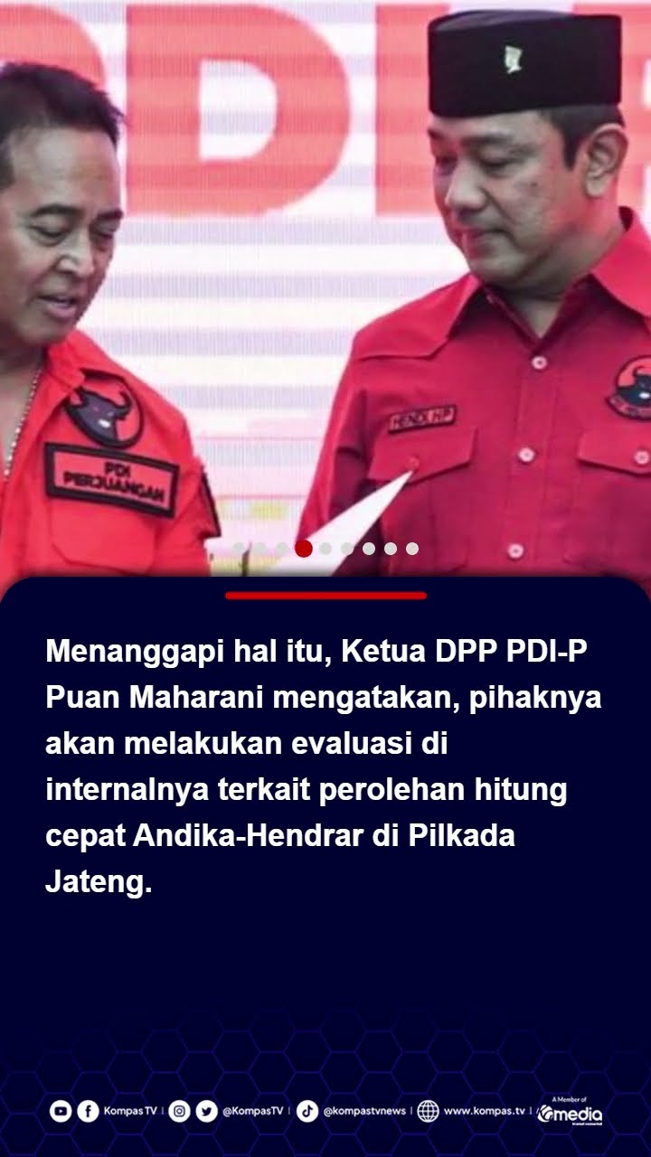 Quick Count Andika-Hendrar Tak Sampai 50 Persen, Puan: PDI-P Masih Kuat di Jateng #puanmaharani