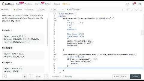 Leetcode 46. Permutations | Backtrack | Logic Coding