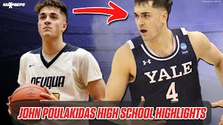 YALE'S JOHN POULAKIDAS WAS HAND DOWN, MAN DOWN IN HIGH SCHOOL | HIGHLIGHTS 🪣 🏀