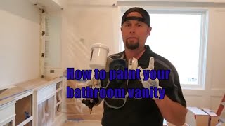 How to paint a bathroom vanity in 5 minutes with an HVLP sprayer by Paint Boss 9,777 views 4 years ago 5 minutes, 59 seconds