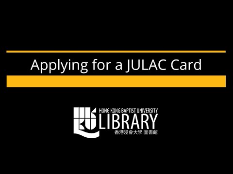 Applying for a JULAC Card