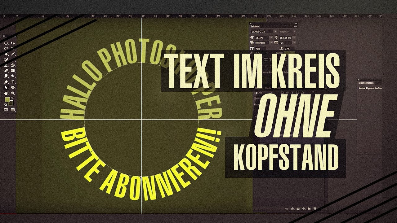 New Text im Kreis ohne Kopfstand - Photoshop CC Tutorial (1080p@60fps)
