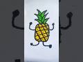 Pineapple 🍍 drawing for kids #art #trending#viral