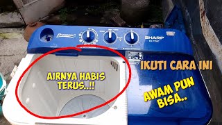 Easy and fast way to fix a Sharp 2-tub washing machine that keeps leaking water