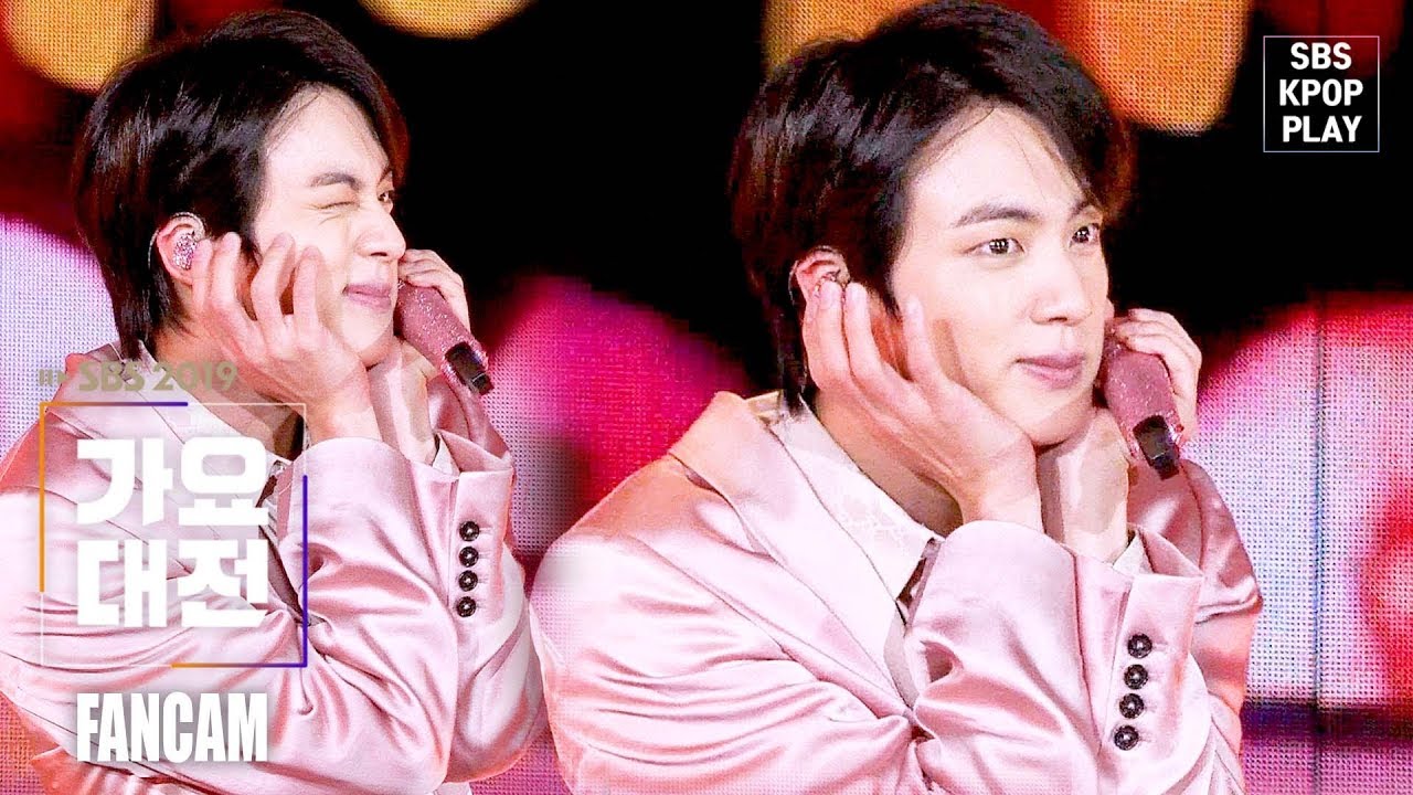 [2019 가요대전] 방탄소년단 진 '작은 것들을 위한 시' (BTS JIN 'Boy With Luv' FANCAM)│@2019 SBS Music Awards