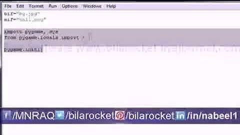 Game Development Tutorial   2   Basic Pygame Program By MNRAQ