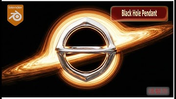 Jewelry Design In Blender Tutorial 331 Time-lapse：Black Hole Pendant #Blender 5.0