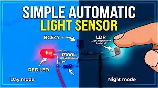 How to Make a Simple Automatic Light Sensor Circuit (BC547, LDR, R100k, LED)