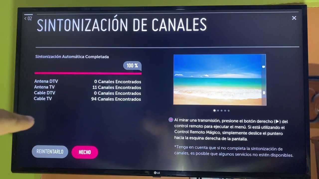 Cómo sintonizar canales en Smart TV LG: Configurar y ordenar