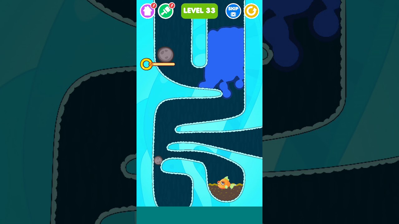 Save the Fish - Pull the Pin Game Level 33 