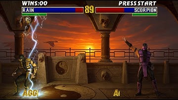 MORTAL KOMBAT TRILOGY REMAKE Beta  teste! Rain Gameplay"