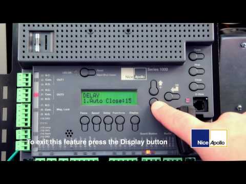 How to Adjust the Nice 1050 Control Board's Timer to Close Feature