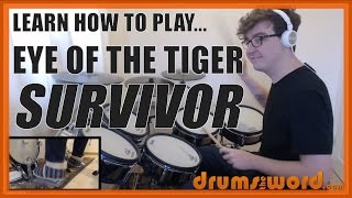 ★ Eye Of The Tiger (Survivor) ★ Drum Lesson PREVIEW | How To Play Song (Marc Droubay)