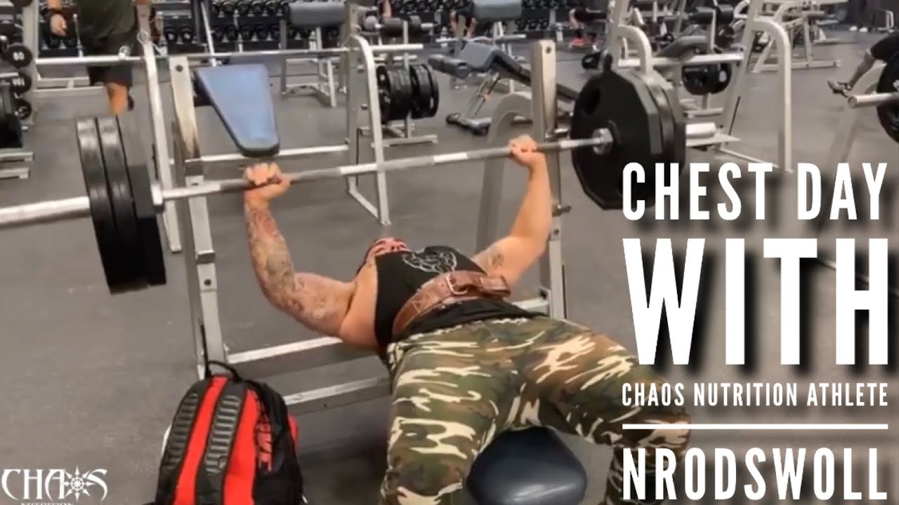 CHEST DAY WITH CHAOS NUTRITION ATHLETE NRODSWOLL