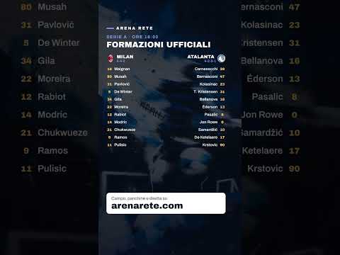 Video Formazioni ufficiali Milan-Atalanta