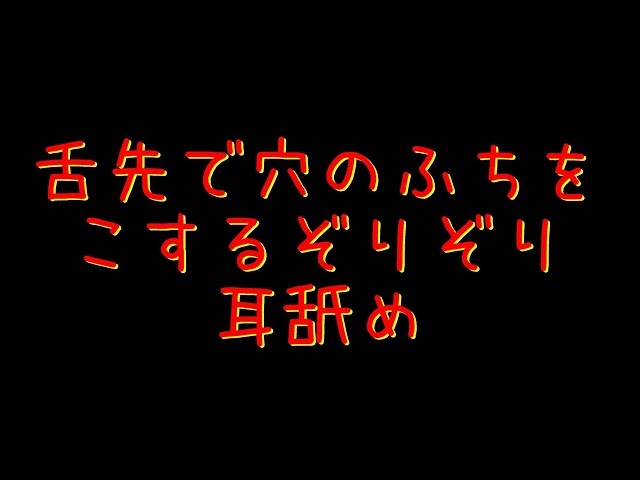 舌先で穴の縁を擦るぞりぞり耳舐め（左→５分遅れで右に転載からの２周ループ後、右だけfinish）/声なし/睡眠用etc.【ASMR】