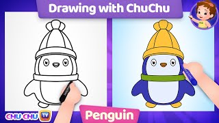 how to draw a penguin drawing with chuchu chuchu tv drawing for kids easy step by step