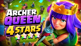 Archer Queen 4 Stars! Merge Tatics - Clash Royale!