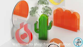 TY new custom Nordic style acrylic vase home wedding decoration acrylic tabletop vase