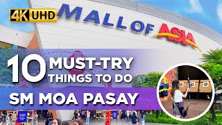 10 MustTry Things TO DO at SM MALL OF ASIA | Explore The LARGEST MALL in Philippines!【4K】