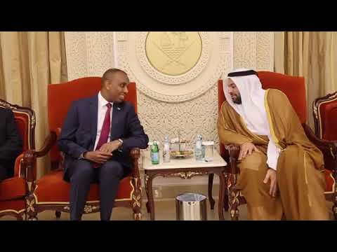 Raysulwasaaraha Soomaliya Xamse Cabdi Bare Iyo Wafdi Uu Hogaaminayo Oo Gaadhay Qatar