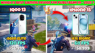 Iqoo 13 Vs iPhone 15 BGMI/PUBG 🔥 1vs1 TDM Fight | Best Gaming IPhone For Bgmi & PUBG