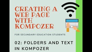 02 Folders and text in Kompozer