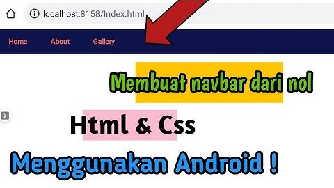 Cara membuat navbar dengan html dan css di Android❗