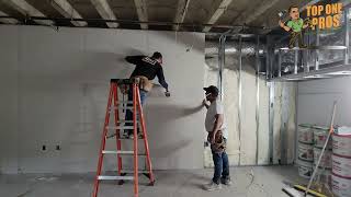 Installing Drywall Stand ups #drywall