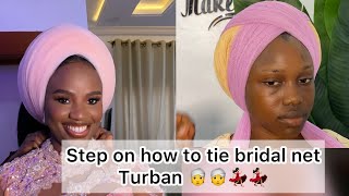 How to tie a bridal net turbanCheck caption below to watch others turnan style  #turban