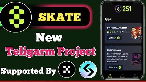 Skate New Airdrop Mining | Supported By Okk + Bitget || Skate New Mining App | Skate Farming bot