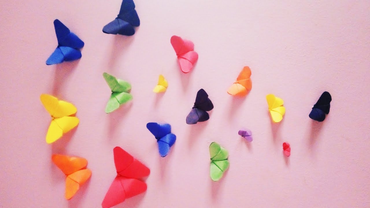 How to make easy butterfly with paper | paper origami | 3D butterfly diy
