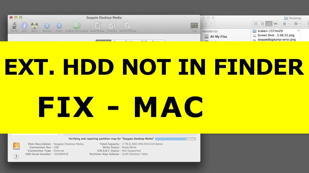 External Usb Drive Shown In Disk Utility But Not In Finder Mac Fix