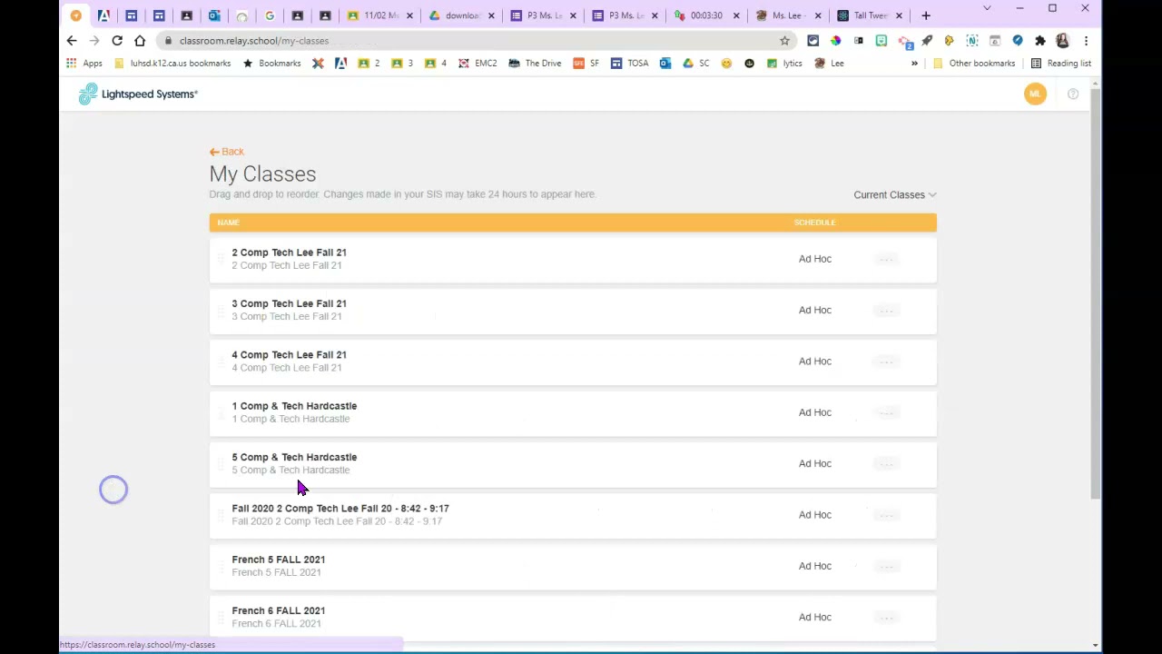 Classroom Relay remove classes YouTube