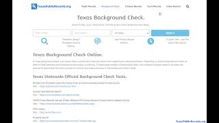 Texas Warrant Search (Arrest, Bench, Felony)