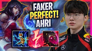FAKER PERFECT GAME WITH AHRI! - T1 Faker Plays Ahri MID vs Leblanc! | Season 2024