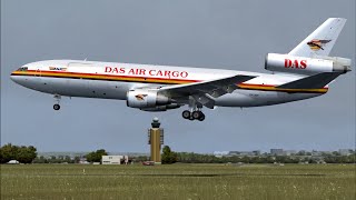 DAS Air Cargo Budapest LHBP Rwy 31L arrival DC1030F #dc10