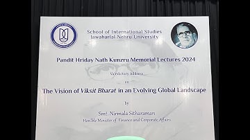 Pandit Hriday Nath Kunzru Memorial Lectures 2024