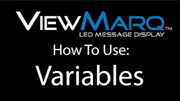 ViewMarq LED Message Display Variables from AutomationDirect