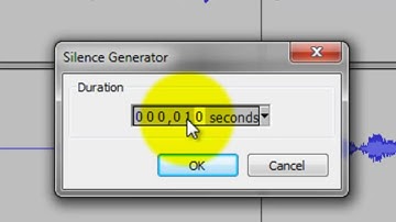 Audacity: Insert Silence (Generate Silence)