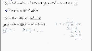 GCD of Two Polynomials over a Finite Field